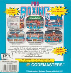 Pro Boxing Simulator - Box - Back Image