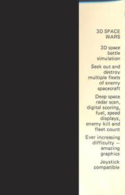 3D Space-Wars - Box - Back Image