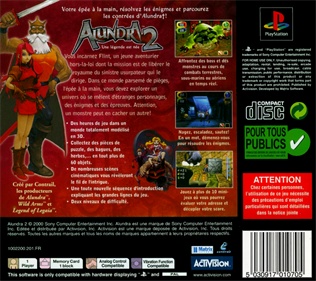 Alundra 2: A New Legend Begins - Box - Back Image