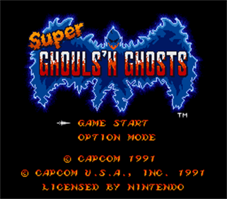 Super Ghouls 'n Ghosts - Screenshot - Game Title Image