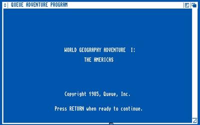 World Geography Adventure I: The Americas - Screenshot - Game Title Image