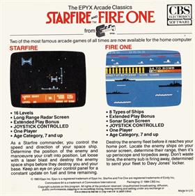 Starfire - Box - Back Image