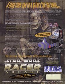 Star Wars: Racer Arcade - Advertisement Flyer - Back Image