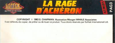 Acheron's Rage - Box - Back Image