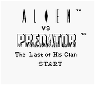 Alien vs Predator: The Last of His Clan - Screenshot - Game Title Image