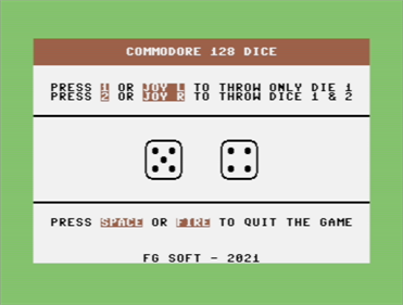 Commodore 128 Dice - Screenshot - Gameplay Image