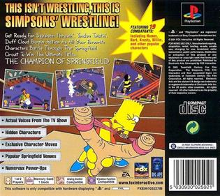 The Simpsons Wrestling - Box - Back Image