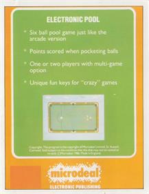 Electronic Pool - Box - Back Image