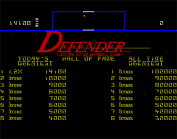 Defender (Ratsoft) - Screenshot - High Scores Image