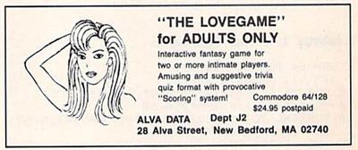 The Lovegame - Advertisement Flyer - Front Image