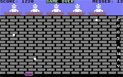 Eggs Away/40 - Screenshot - Game Over Image