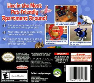 The Sims 2: Apartment Pets - Box - Back Image