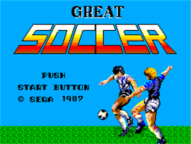 Great Soccer: The Mega Cartridge - Screenshot - Game Title Image