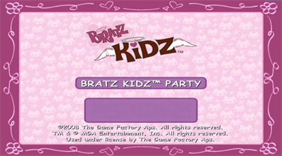 Bratz Kidz: Slumber Party - Screenshot - Game Title Image