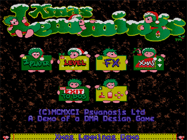 Xmas Lemmings (1991) - Screenshot - Game Title Image