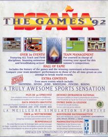 The Games '92: España - Box - Back Image