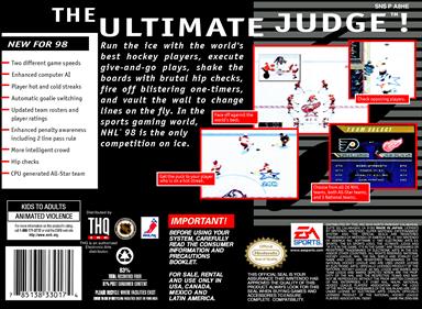NHL 98 - Box - Back Image