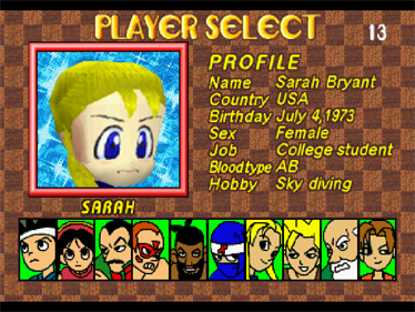 Virtua Fighter Kids - Screenshot - Game Select Image