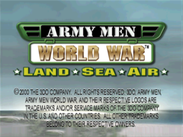 Army Men: World War: Land, Sea, Air - Screenshot - Game Title Image