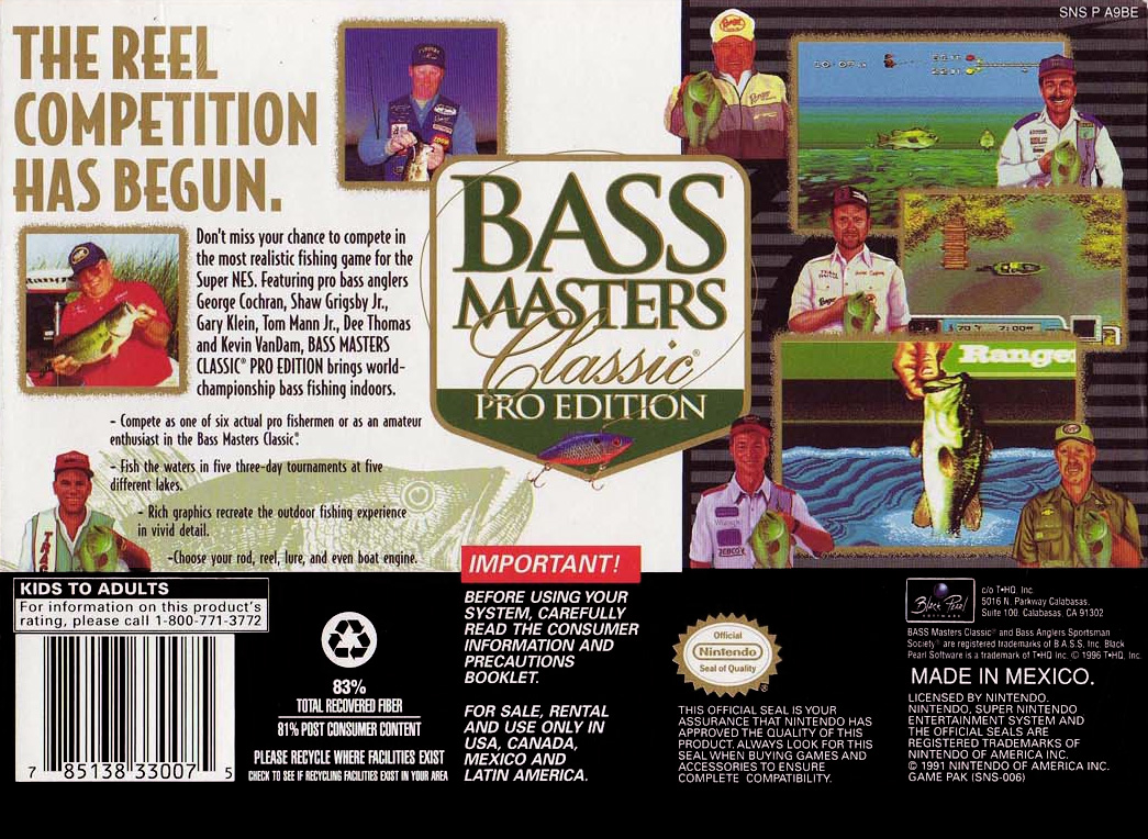 Bass Masters Classic: Pro Edition Details - LaunchBox Games Database