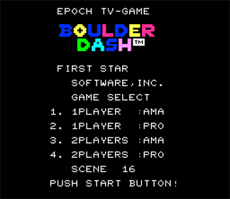 Boulder Dash - Screenshot - Game Title