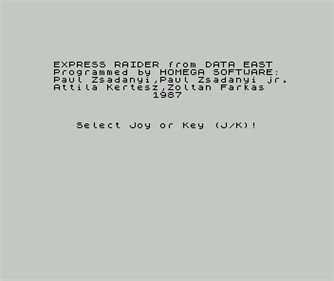 Express Raider - Screenshot - Game Select Image