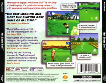 Hot Shots Golf - Box - Back Image