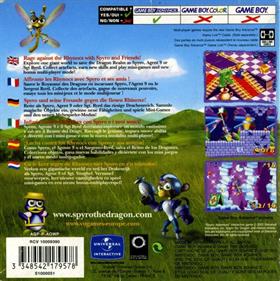 Spyro: Attack of the Rhynocs - Box - Back Image