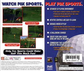 Fox Sports Golf '99 - Box - Back Image