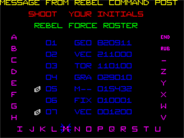 Star Wars: The Empire Strikes Back - Screenshot - High Scores Image