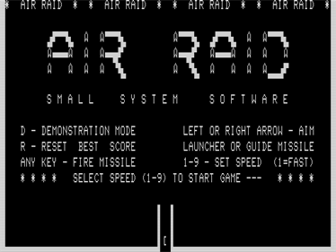 Air Raid - Screenshot - Game Title Image