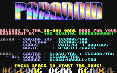 Paranoid - Screenshot - Game Title Image