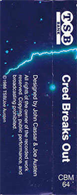 Cred Breaks Out - Box - Back Image