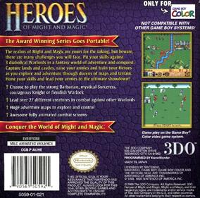 Heroes of Might and Magic - Box - Back Image