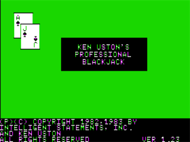 Ken Uston's Professional Blackjack - Screenshot - Game Title Image