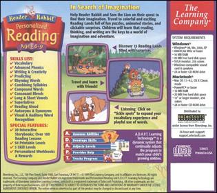 Reader Rabbit Personalized Reading Ages 6-9 - Box - Back Image