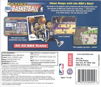 Backyard Basketball 2004 - Box - Back Image