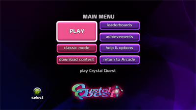Crystal Quest - Screenshot - Game Select Image