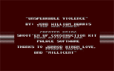 Unspeakable Violence - Screenshot - Game Title Image