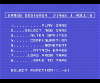 Games Designer - Screenshot - Game Select Image