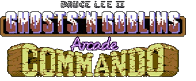 Ghosts'n Goblins Arcade / Commando Arcade SE / Bruce Lee II - Clear Logo Image
