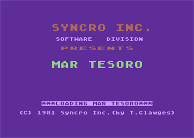 Mar Tesoro - Screenshot - Game Title Image