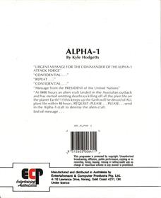 Alpha-1 - Box - Back Image