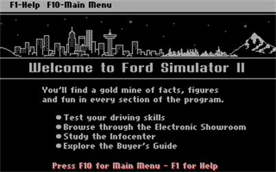 Ford Simulator II - Screenshot - Game Title Image