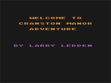 The Cranston Manor Adventure - Screenshot - Game Title Image