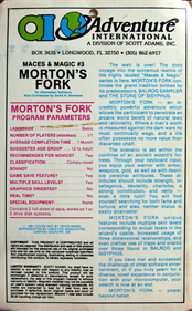 Morton's Fork - Box - Back Image