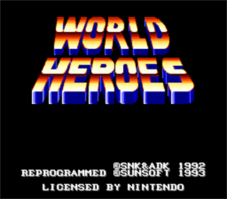 World Heroes - Screenshot - Game Title Image