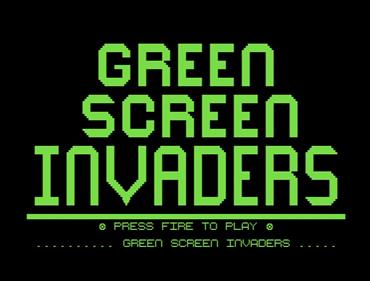 Green/Colour Screen Invaders - Screenshot - Game Title Image