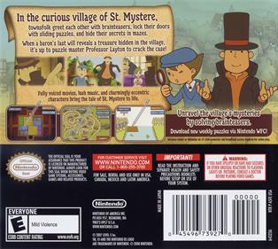Professor Layton and the Curious Village - Box - Back Image