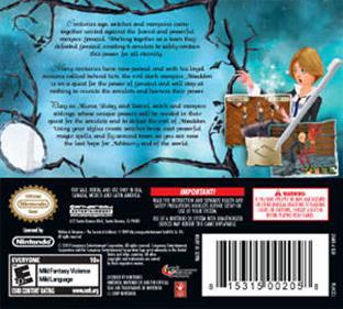 Witches & Vampires: The Secrets of Ashburry - Box - Back Image